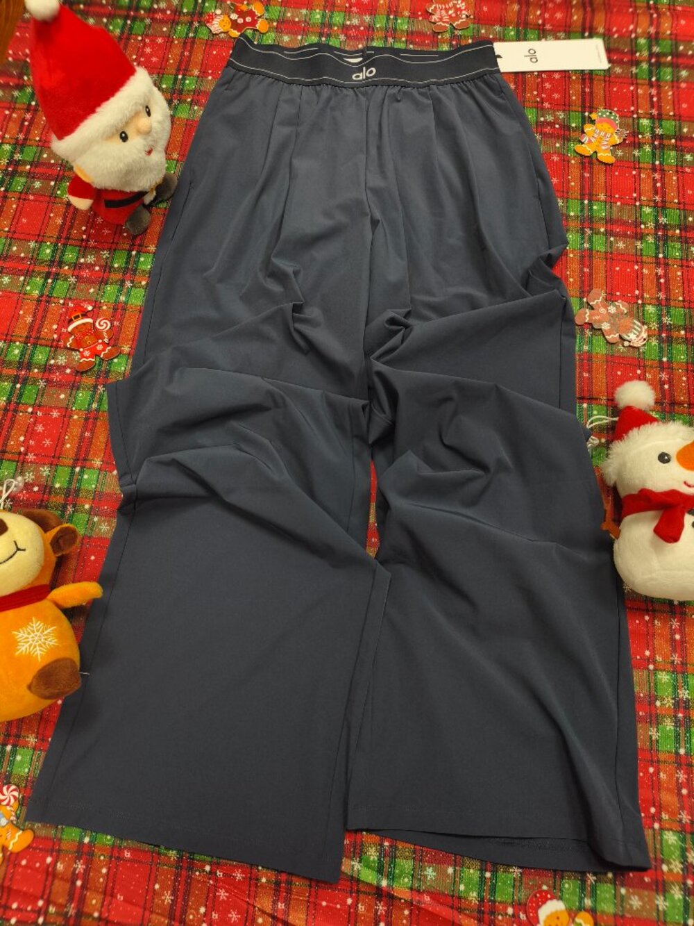 NWT Navy Blue Suit Up Trouser Alo Yoga🌲30" Inseam Relaxed Straight Leg Pants🎅